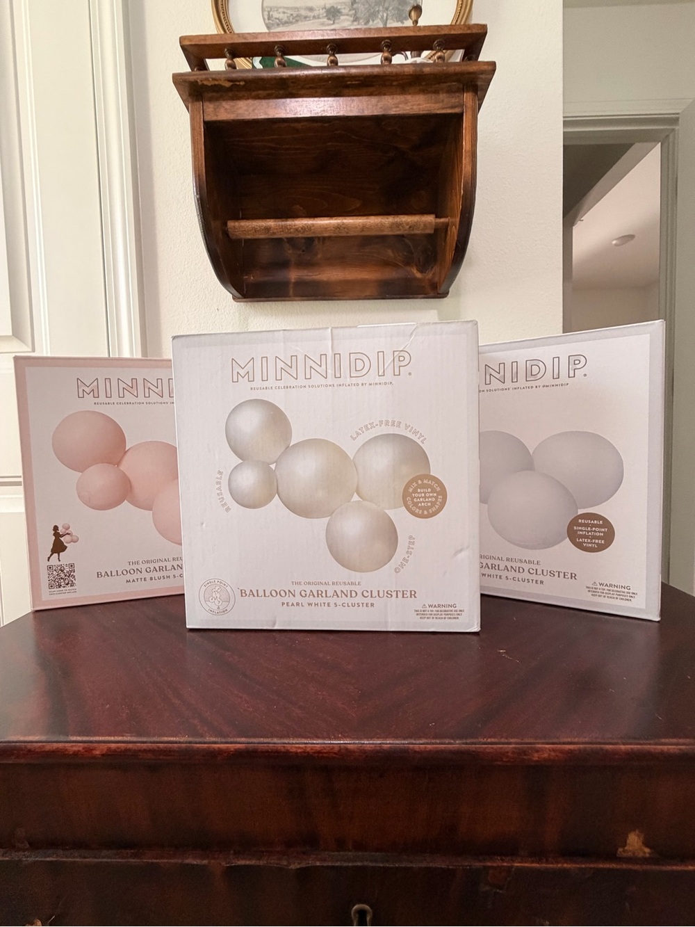 Pearl White Balloon Garland Cluster - Elegant Party Accent